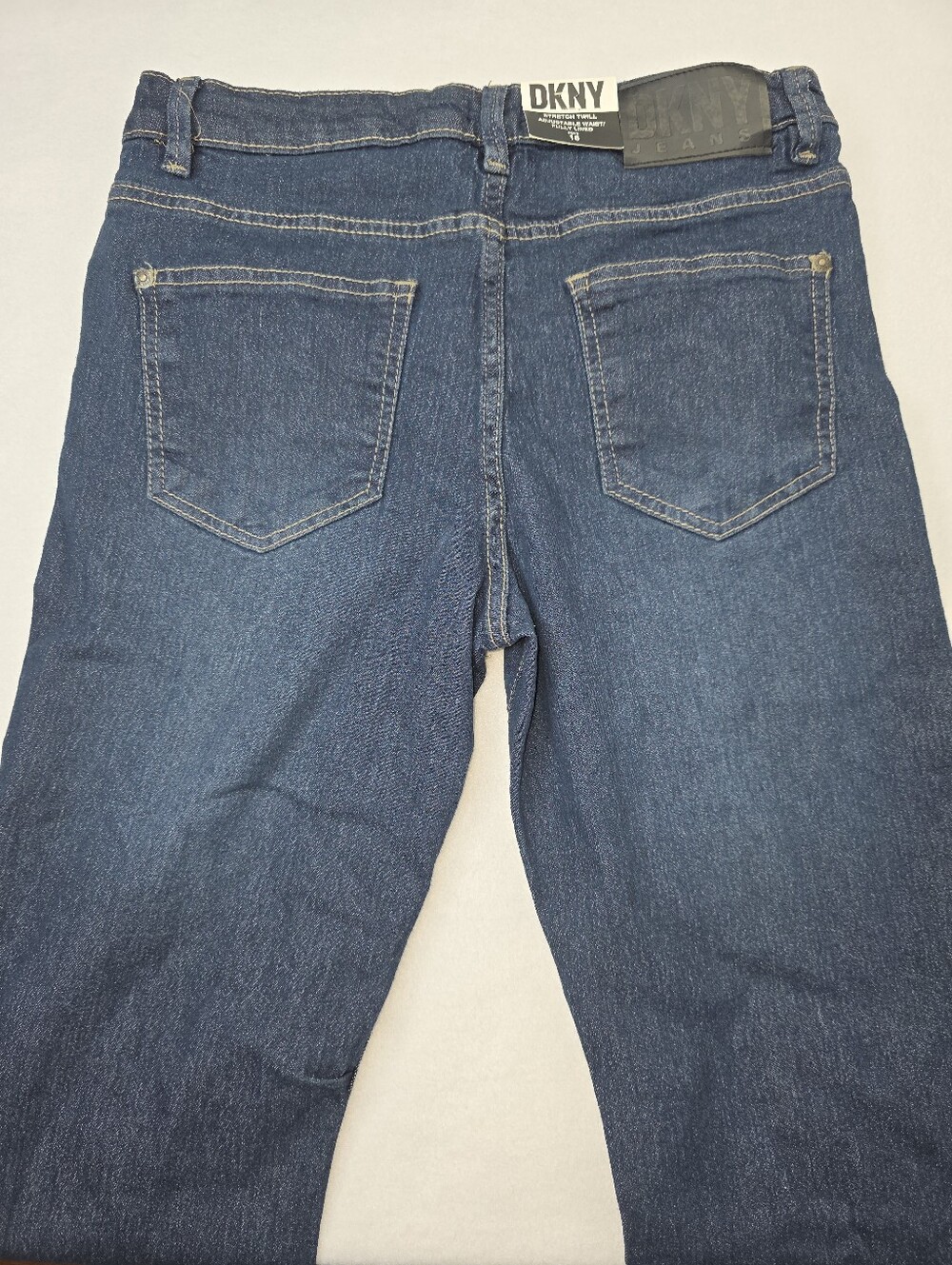 DKNY Big Boy's Dark Blue Stretch Twill Slim Jeans Size 16 NWT CM-3796 - Picture 7 of 11